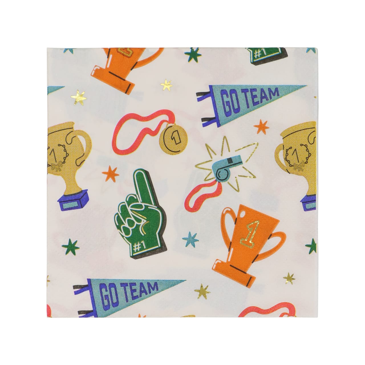 24 Packs: 20 ct. (480 total) Team Spirit Paper Beverage Napkins by Celebrate It™